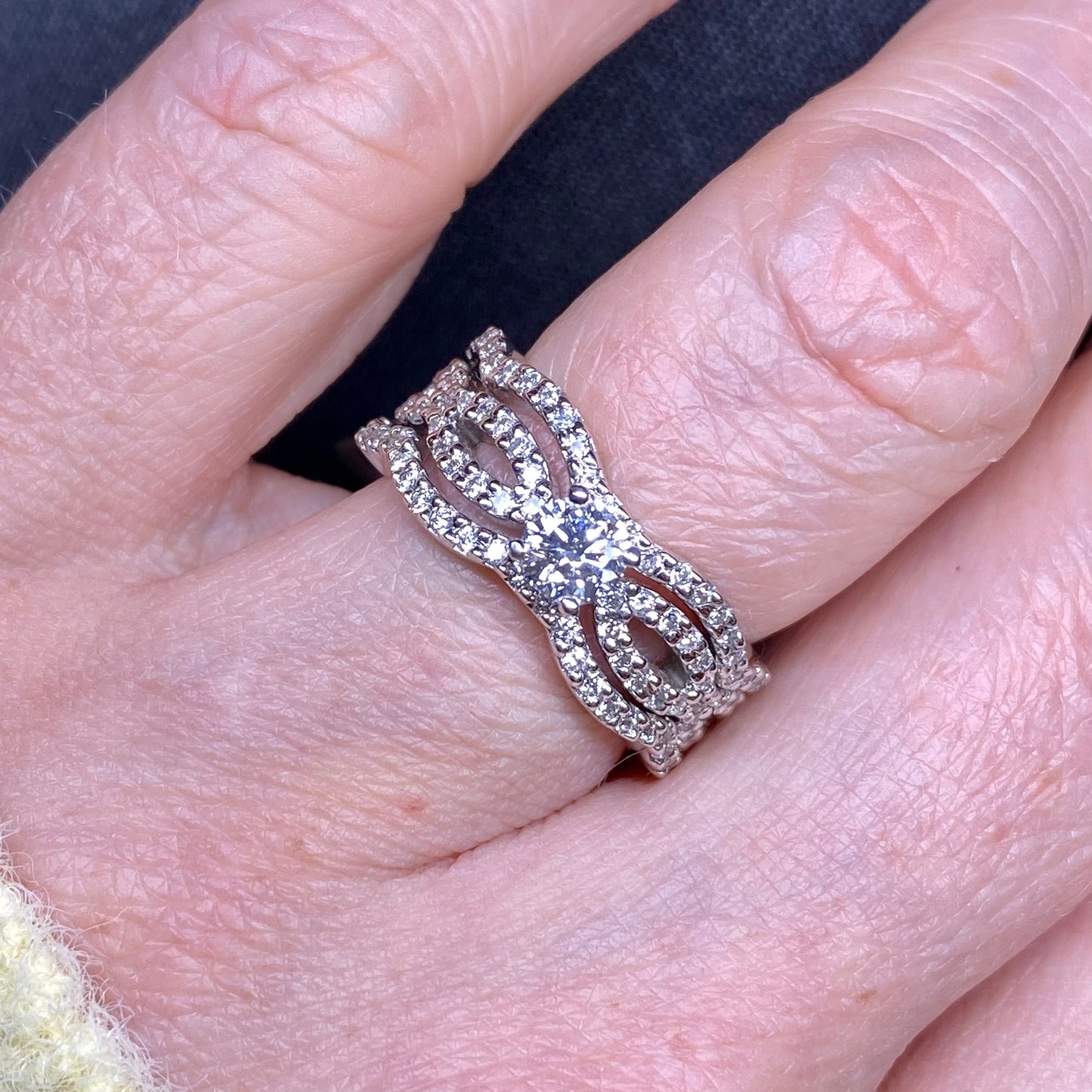 18ct White Gold Diamond Set Eternity/Wedding Ring | Infinity Fit - John Ross Jewellers