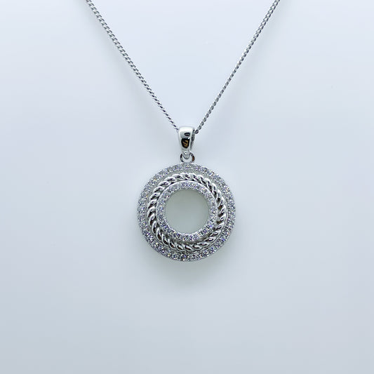 Silver CZ Eternity Necklace - John Ross Jewellers