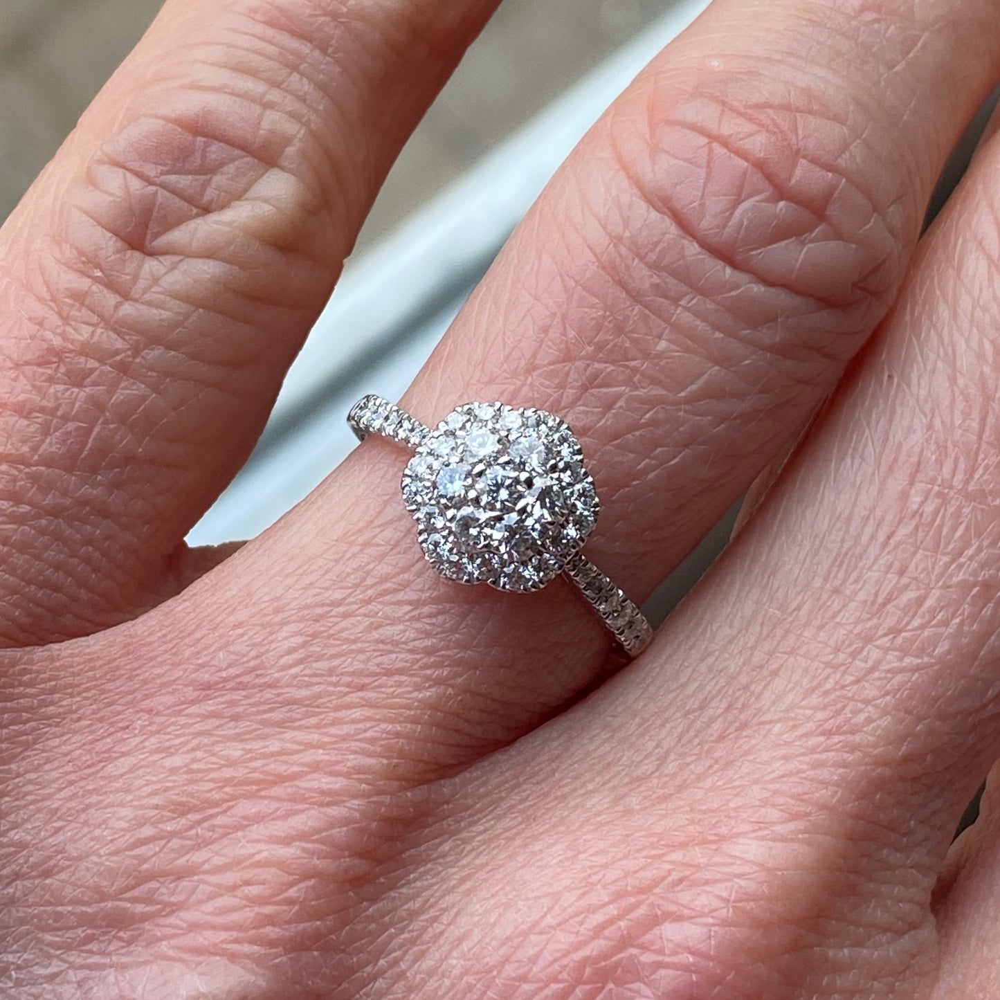Platinum Flora Engagement Ring - John Ross Jewellers