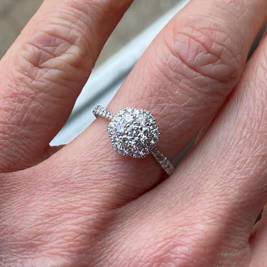 Platinum Flora Engagement Ring - John Ross Jewellers