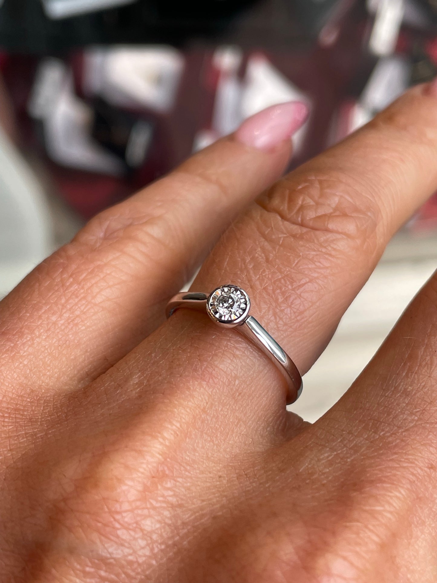 9ct White Gold Diamond Solitaire Engagement Ring | 0.09ct - John Ross Jewellers
