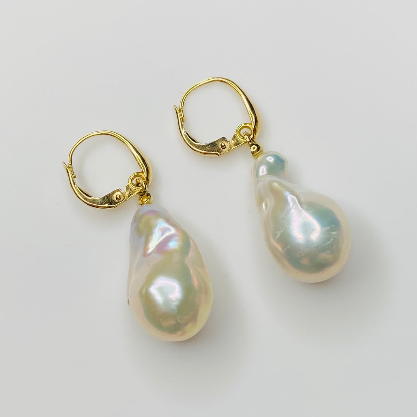 18ct Gold Dalila Baroque Pearl Drop Earrings - John Ross Jewellers