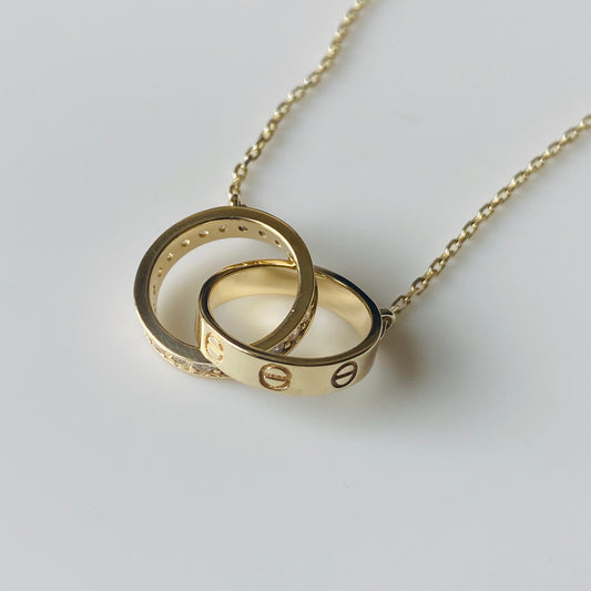 9ct Gold CZ Unity Necklace - John Ross Jewellers