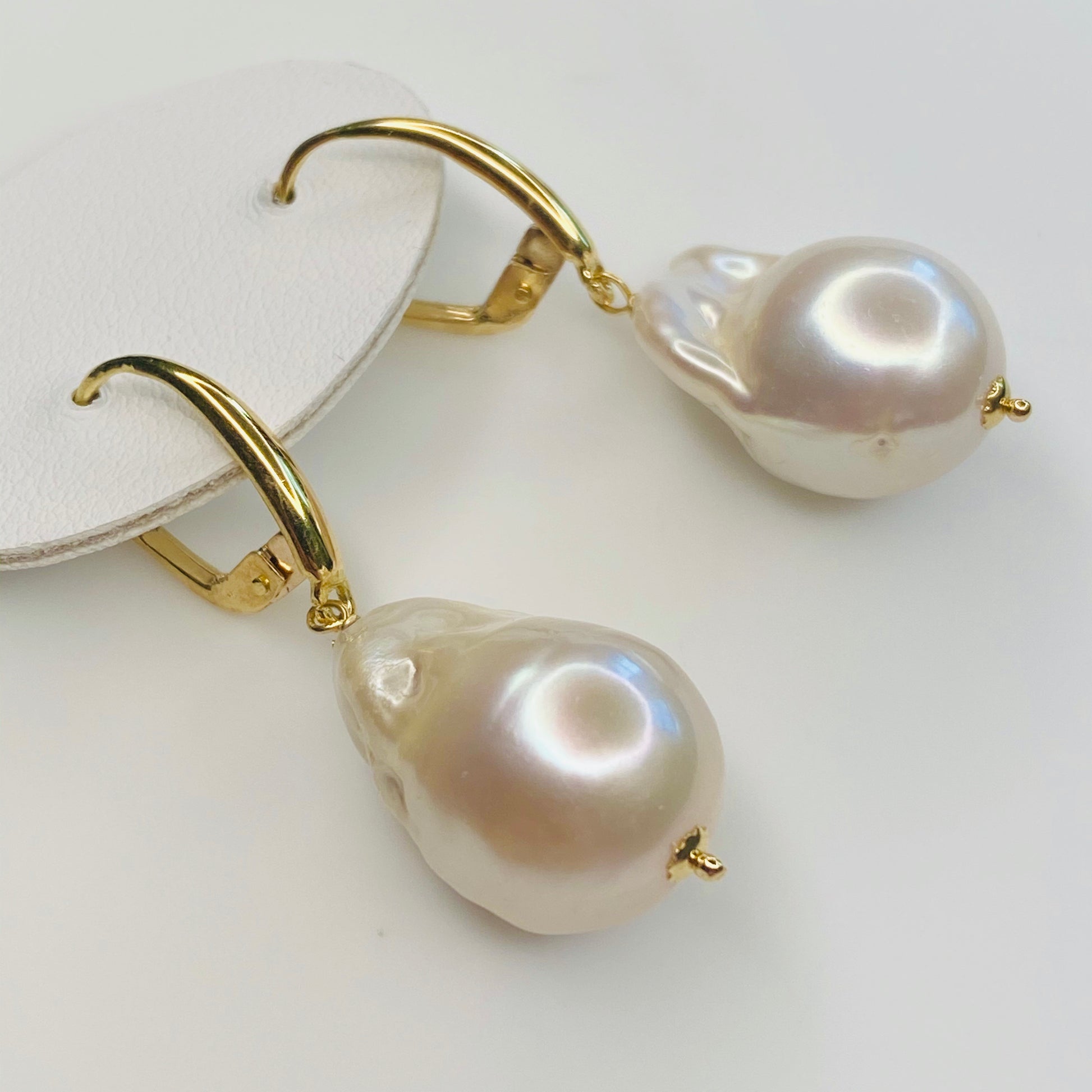 18ct Gold Riva Baroque Pearl Drop Earrings - John Ross Jewellers
