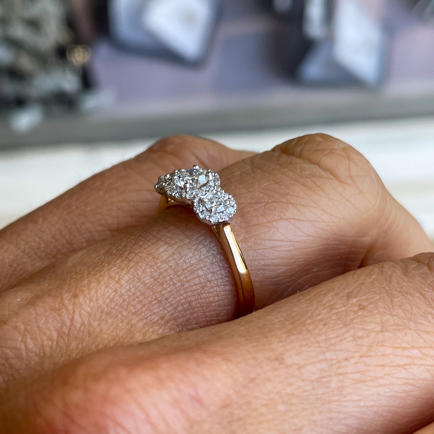 18ct Gold Garland Diamond Engagement Ring | 0.64ct - John Ross Jewellers
