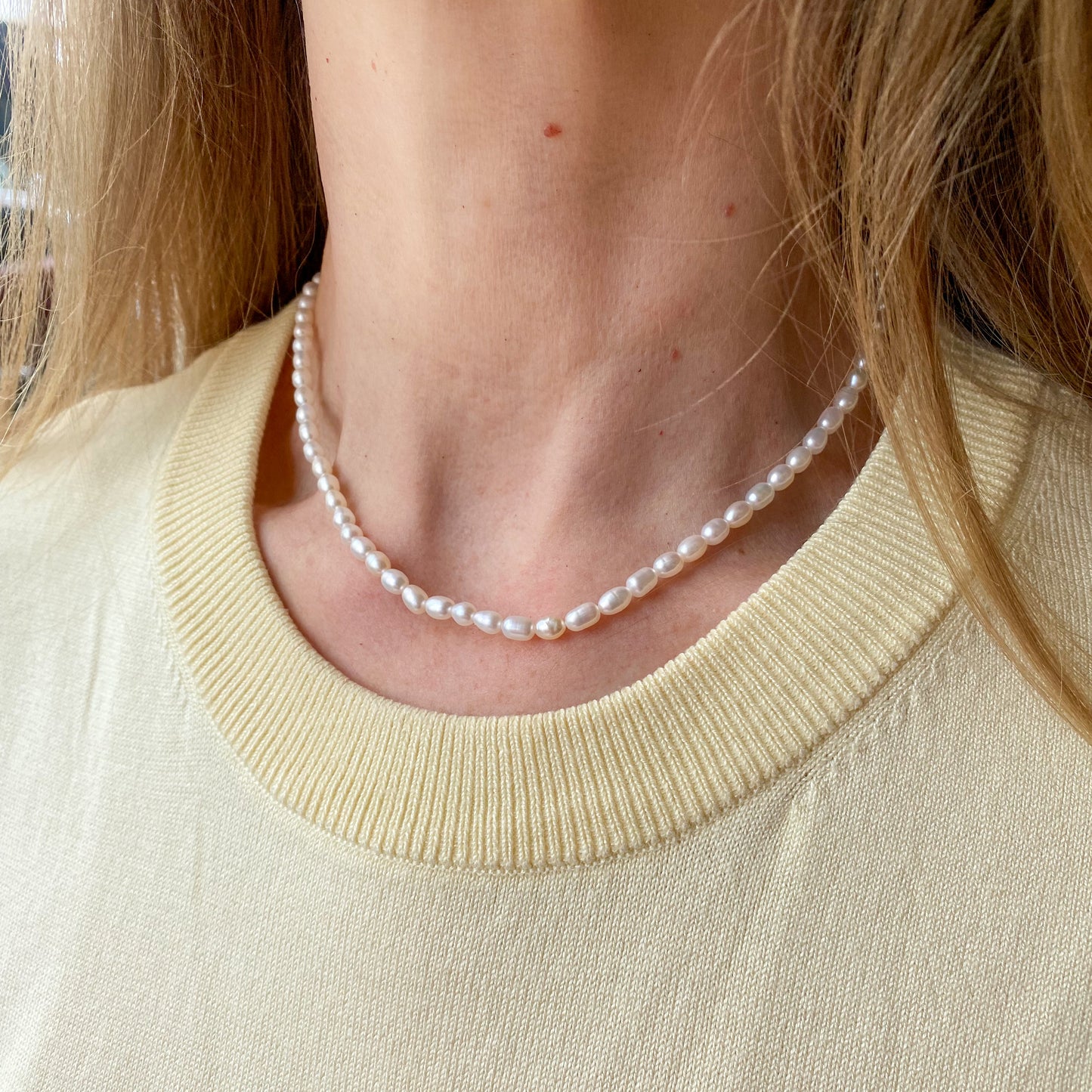 Silver Cultured Freshwater Pearl Necklace | 4-5mm - John Ross Jewellers