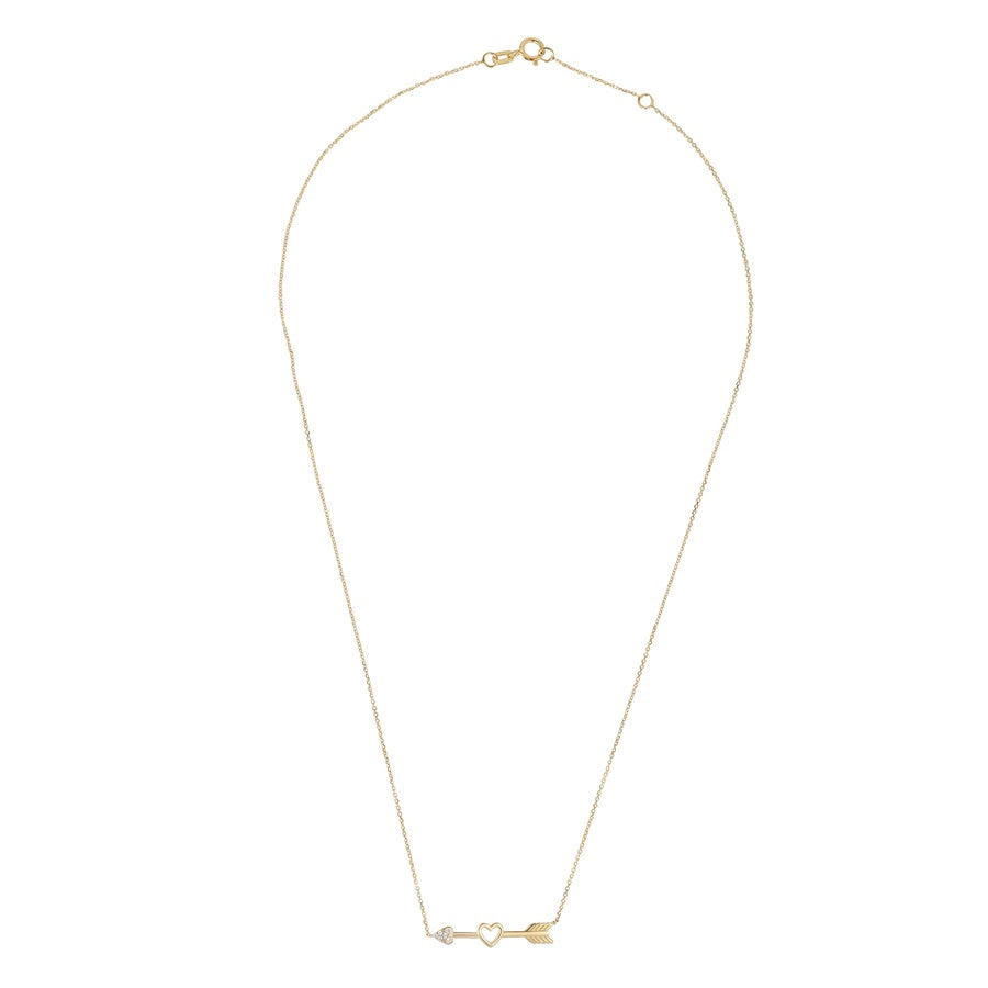 9ct Gold Cupid’s Arrow Necklace - John Ross Jewellers