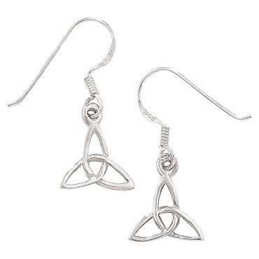 Silver Trinity Knot Drop Earrings - John Ross Jewellers