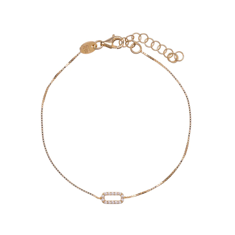 Sunshine CZ Paper Link Bracelet - John Ross Jewellers