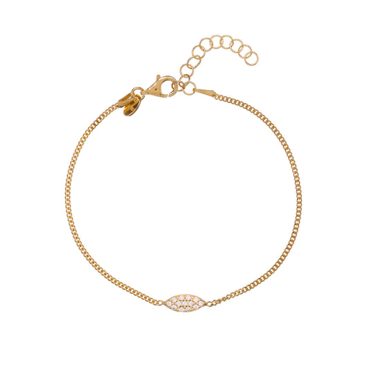 Sunshine Marquis Pavé CZ Bar Bracelet - John Ross Jewellers