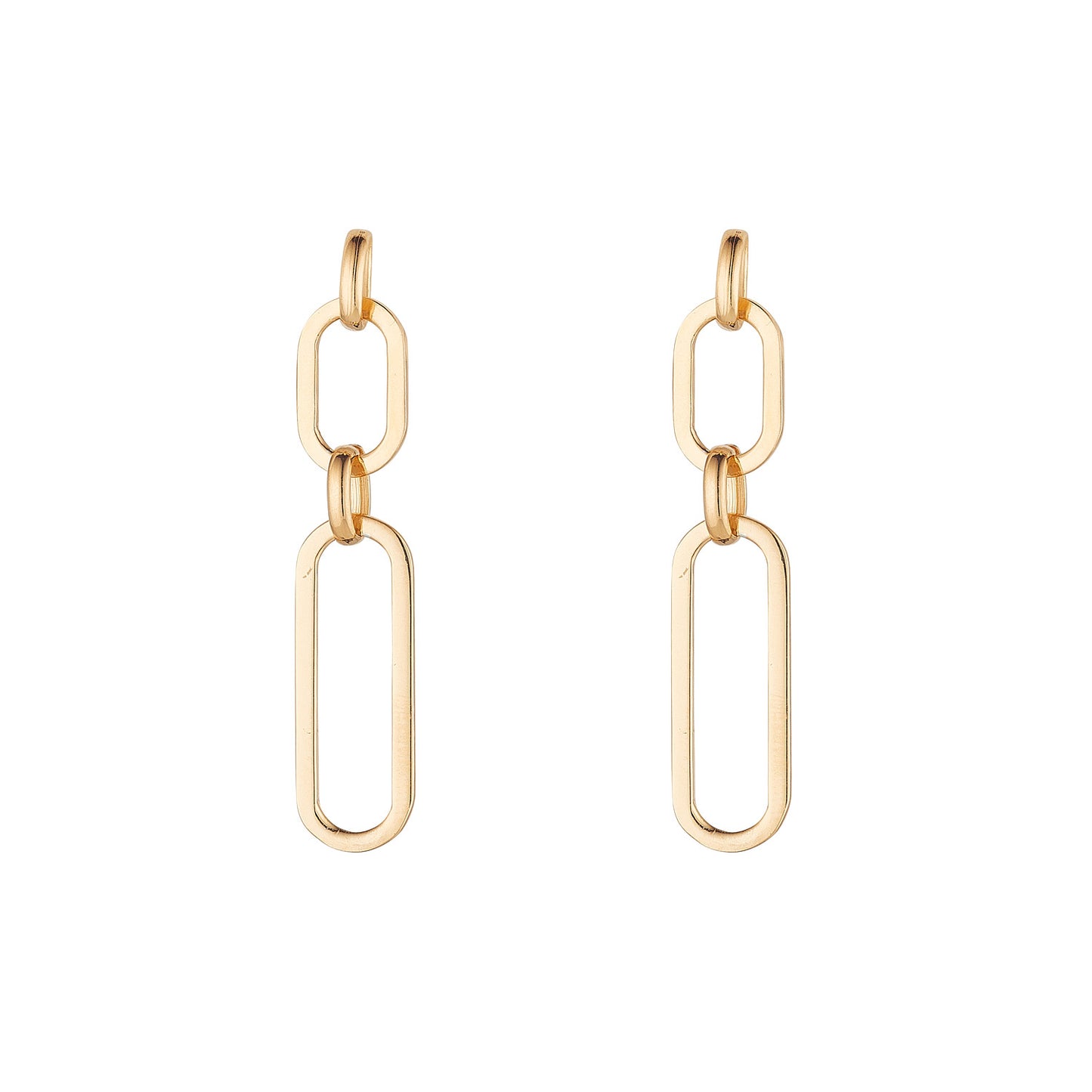 Sunshine Long Link Chain Drop Earrings - John Ross Jewellers