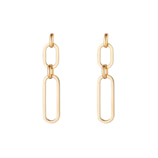 Sunshine Long Link Chain Drop Earrings - John Ross Jewellers