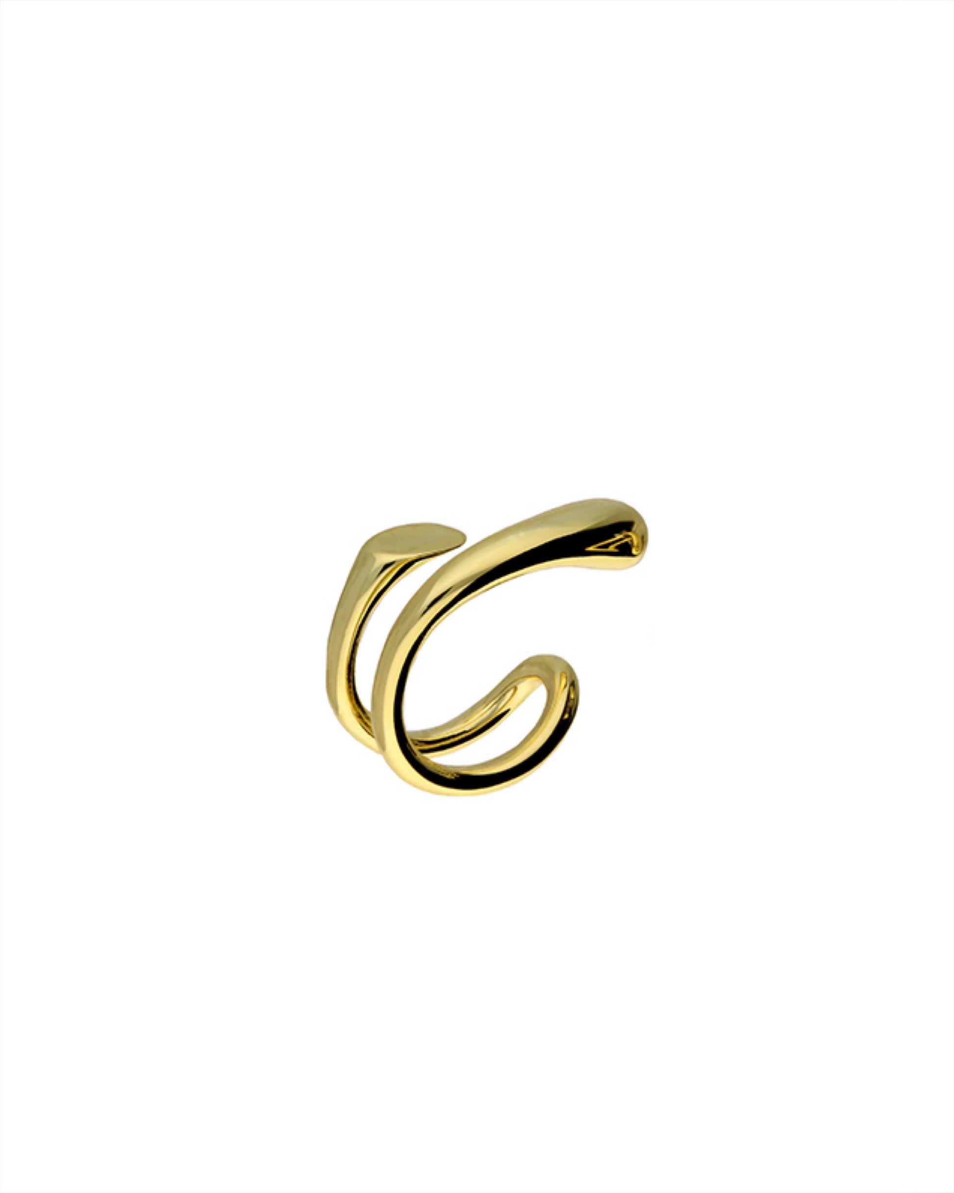 Ear Candy Double Helix Cuff Left - Gold Plated - John Ross Jewellers