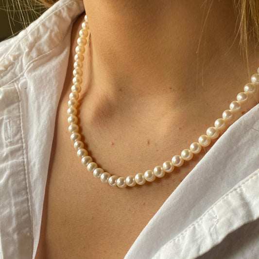 Cultured Freshwater Pearl Necklace - 5-6mm|45cm - John Ross Jewellers