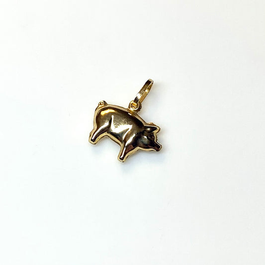 9ct Gold Pig Charm - John Ross Jewellers