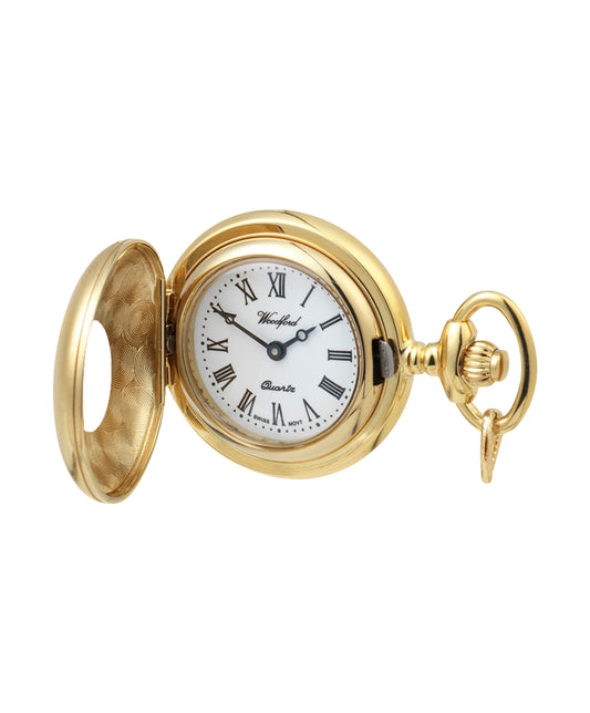 Gold Plated Fob Watch With 28" Chain - John Ross Jewellers