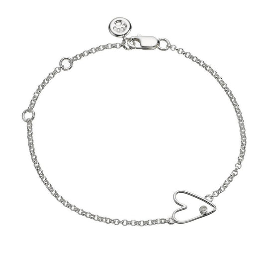 Molly Brown Bracelet With Diamond Set Heart - John Ross Jewellers
