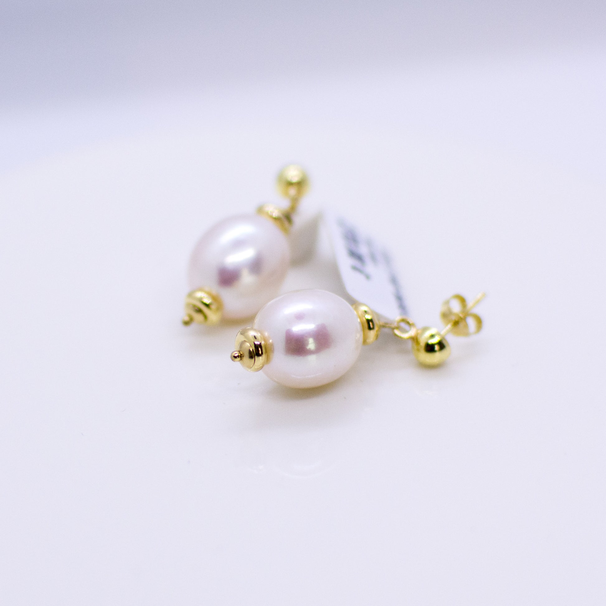 18ct Gold Baroque Pearl Drop Earrings - John Ross Jewellers