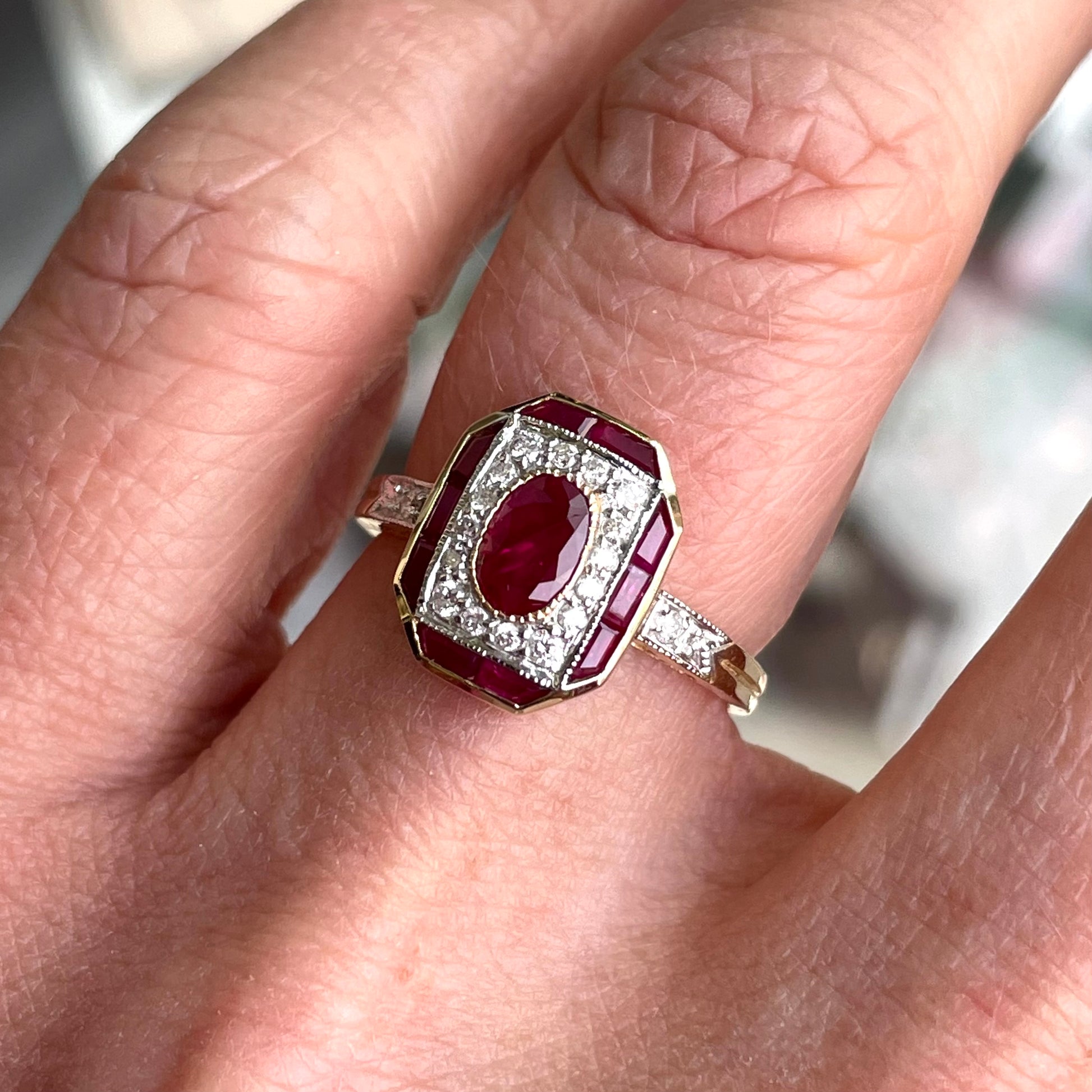 9ct Gold Ruby & Diamond Ring - John Ross Jewellers