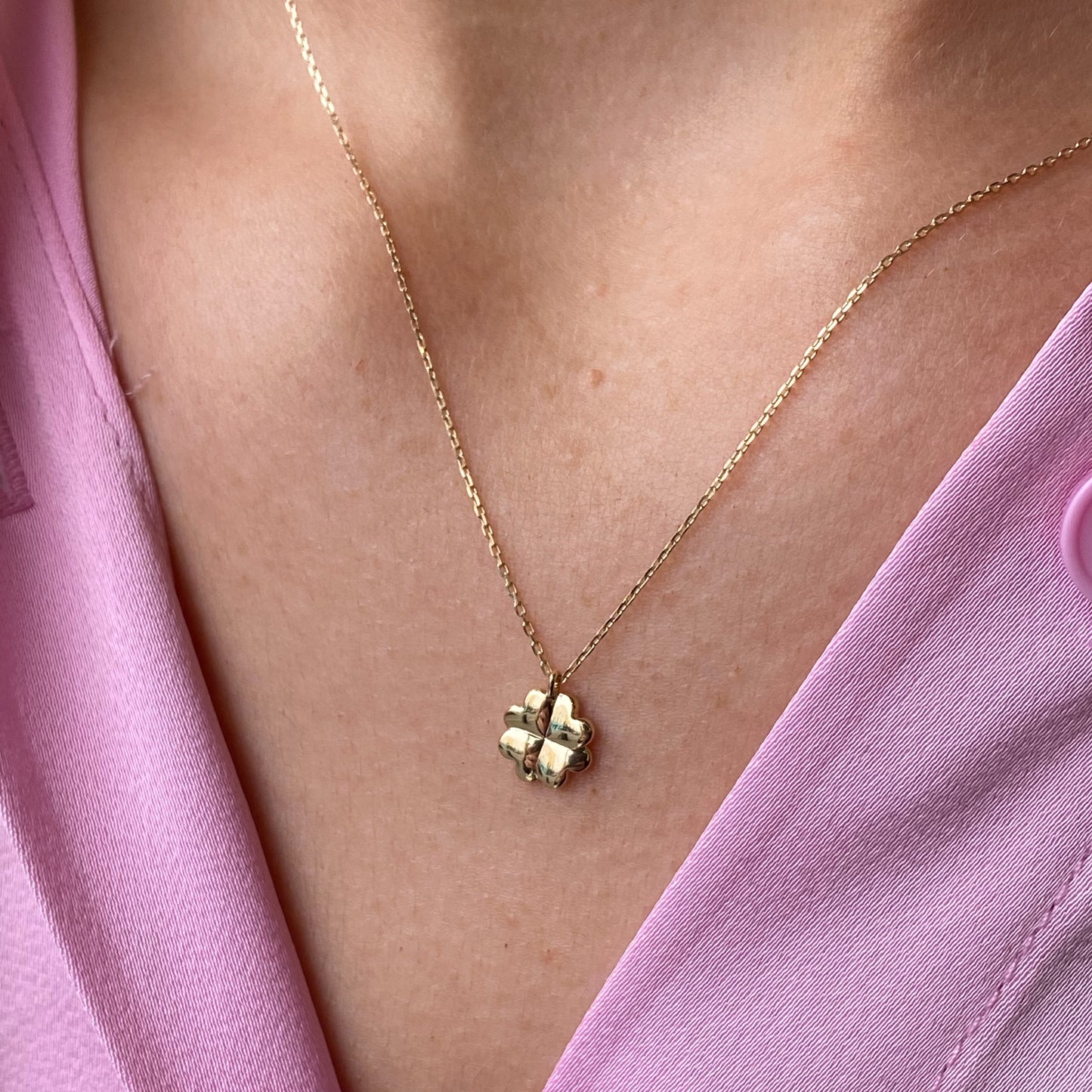 14ct Gold Four Leafed Clover Necklace - John Ross Jewellers