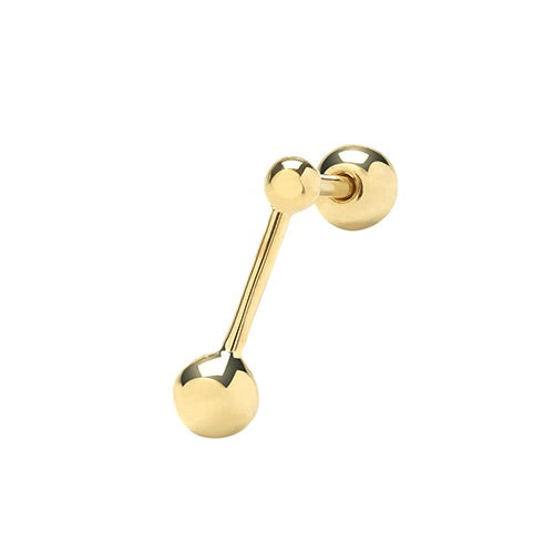 Ear Candy 9ct Gold Double Ball Cartilage Stud - John Ross Jewellers