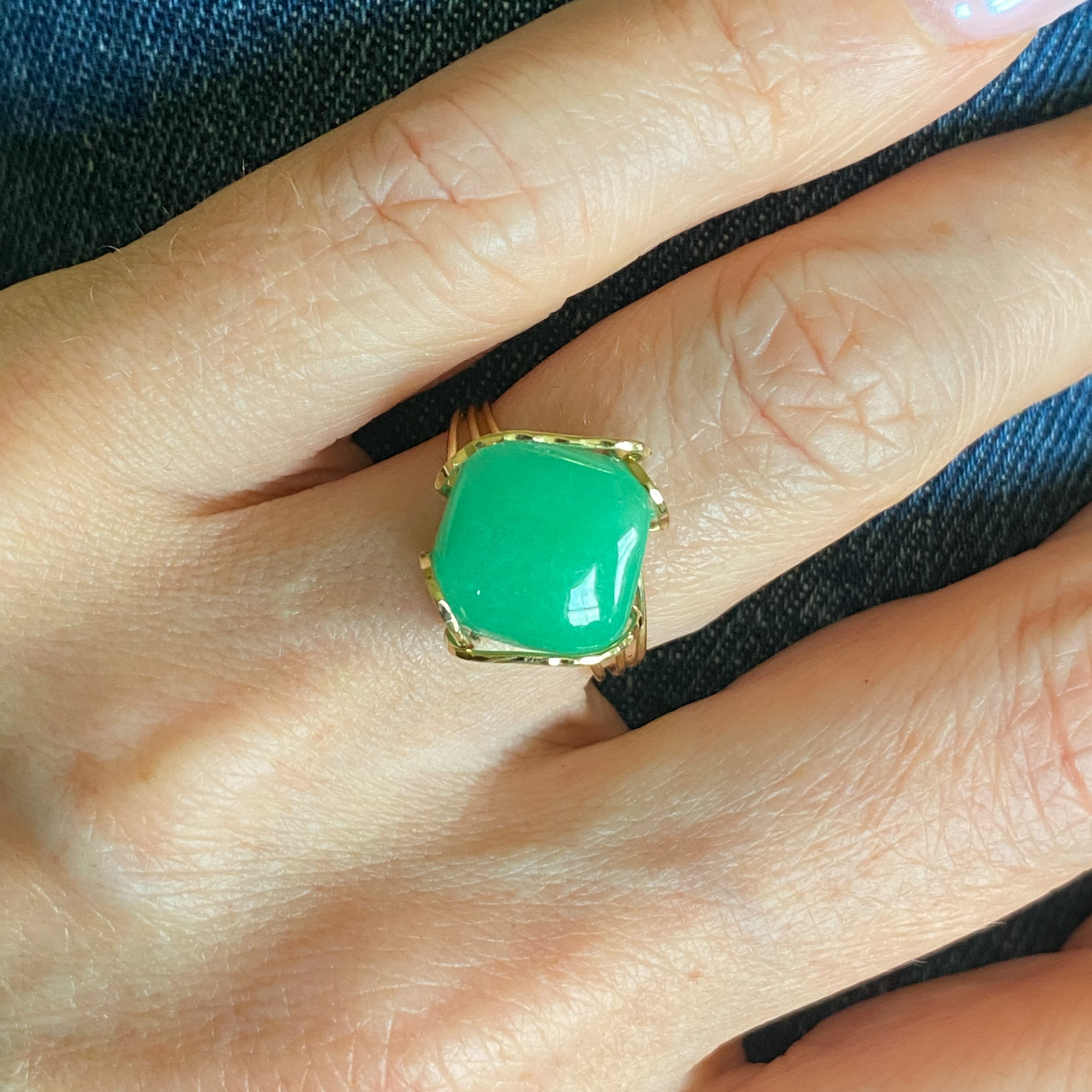 Square jade sale ring