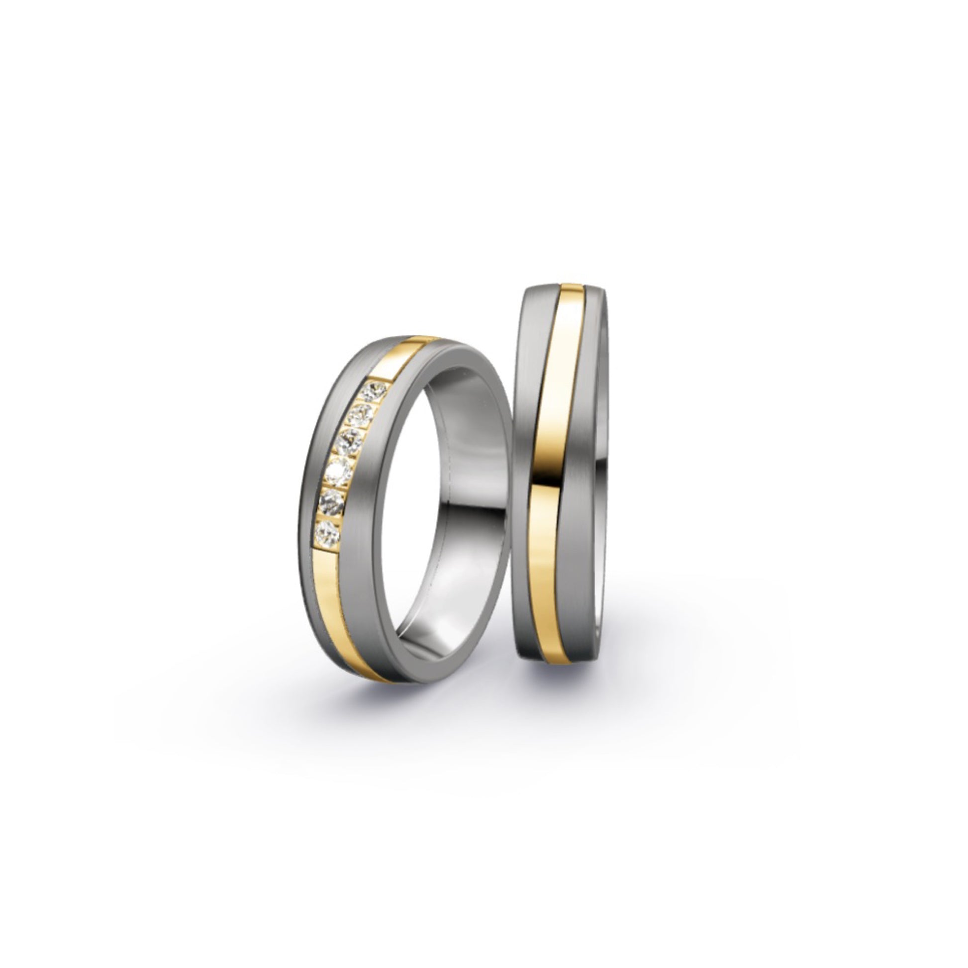 Titanium & 14ct Gold Wedding Ring | 5mm - John Ross Jewellers