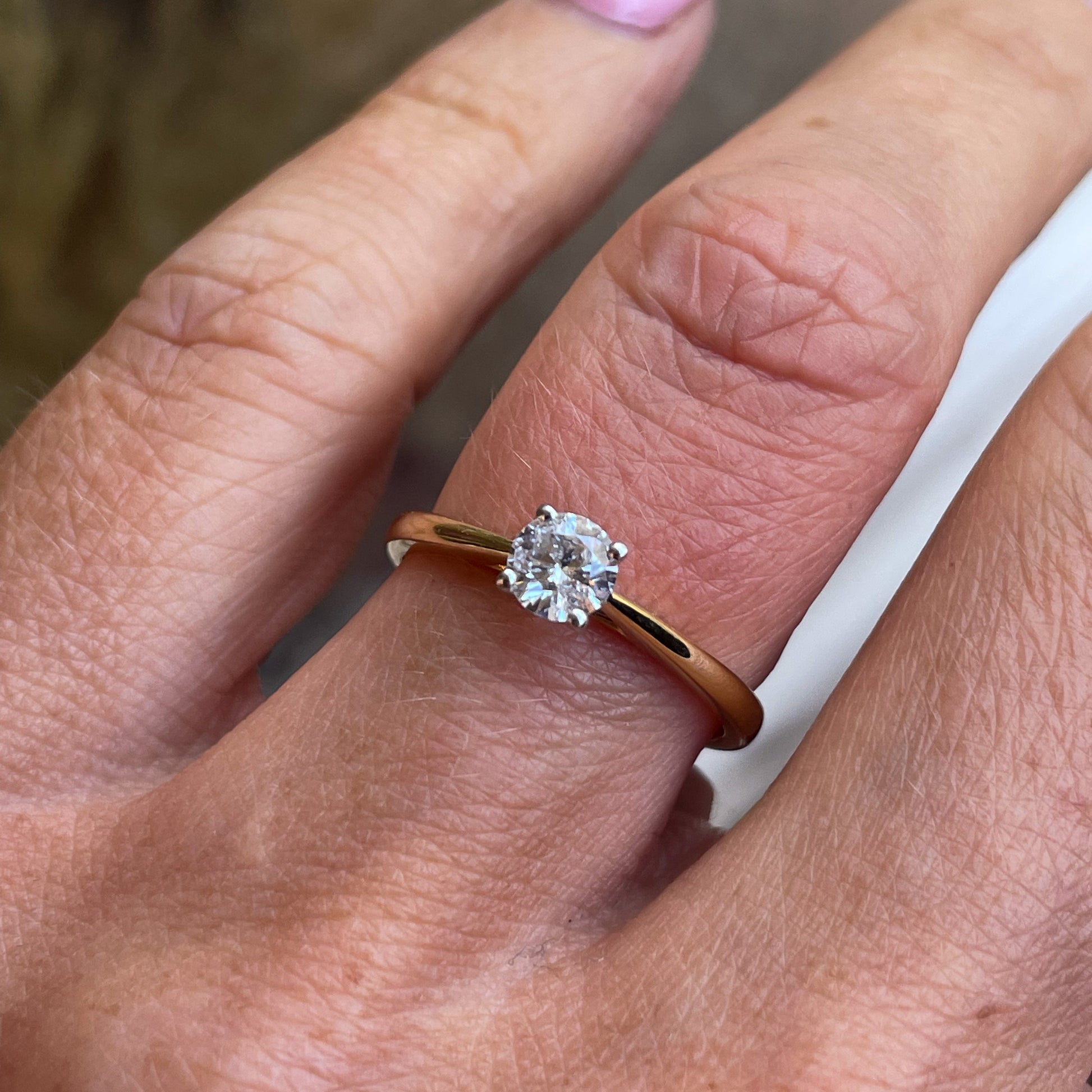 18ct Gold Diamond Solitaire Engagement Ring | 0.44ct - John Ross Jewellers