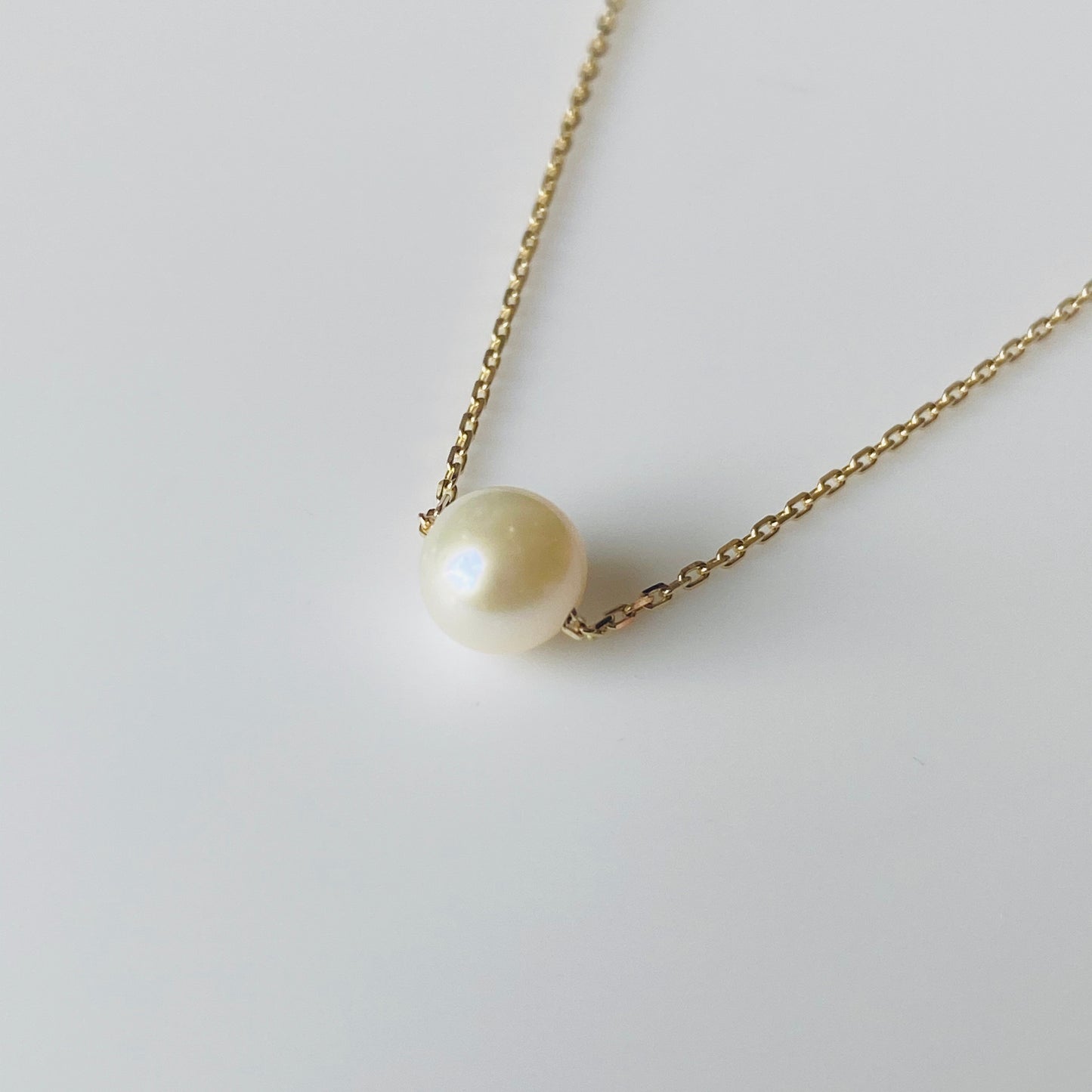 9ct Gold Pearl Slider Necklace - John Ross Jewellers
