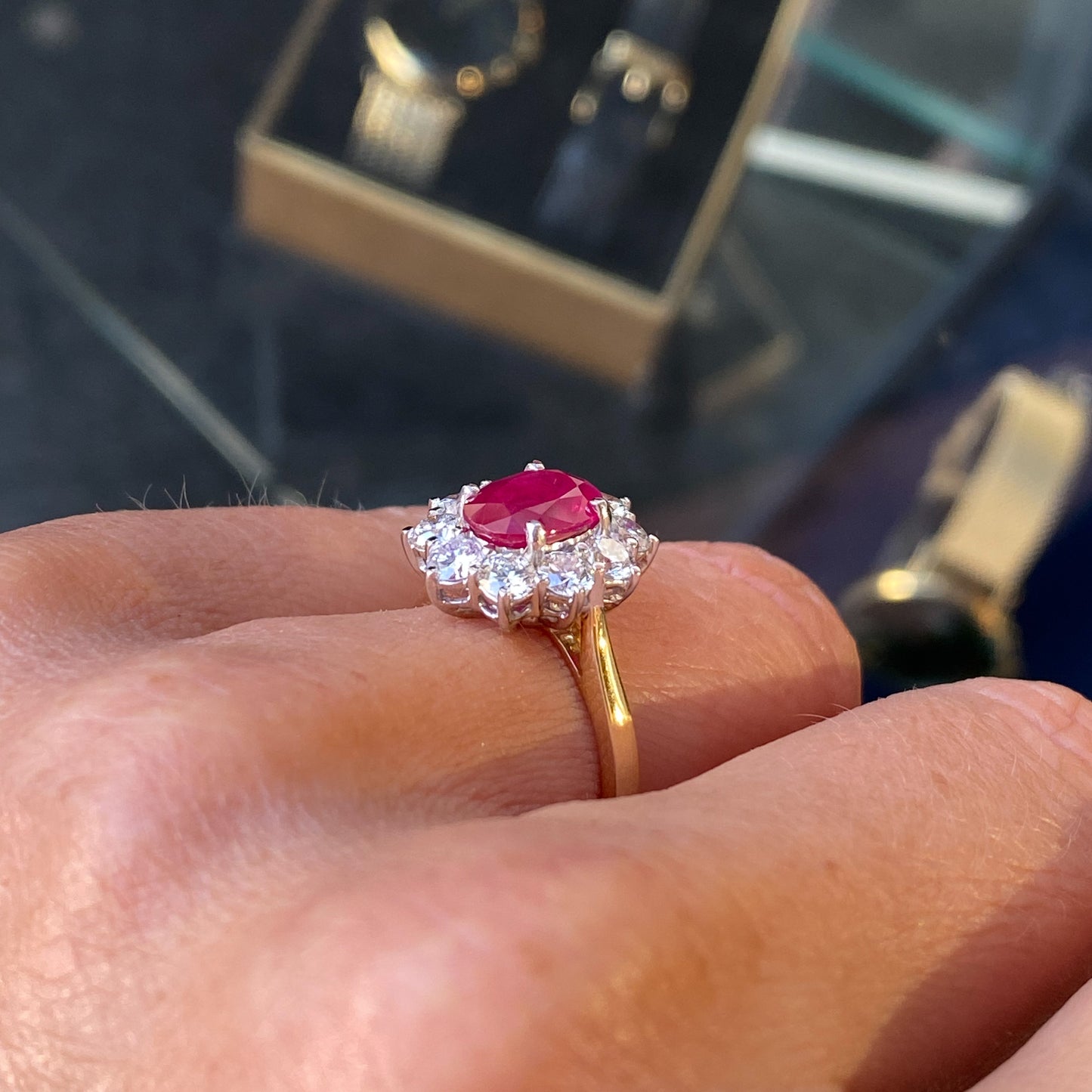 18ct Gold Ruby & Diamond Ring - John Ross Jewellers