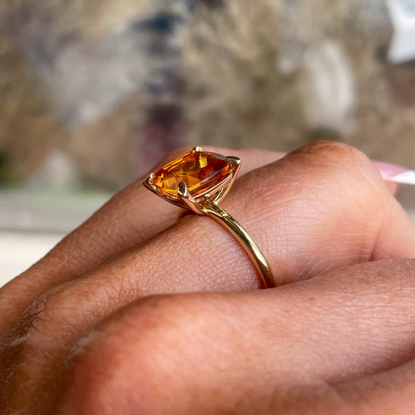 18ct Gold Citrine Ring | 3.98ct - John Ross Jewellers