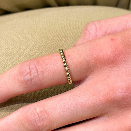 9ct Gold Beaded Ring - John Ross Jewellers