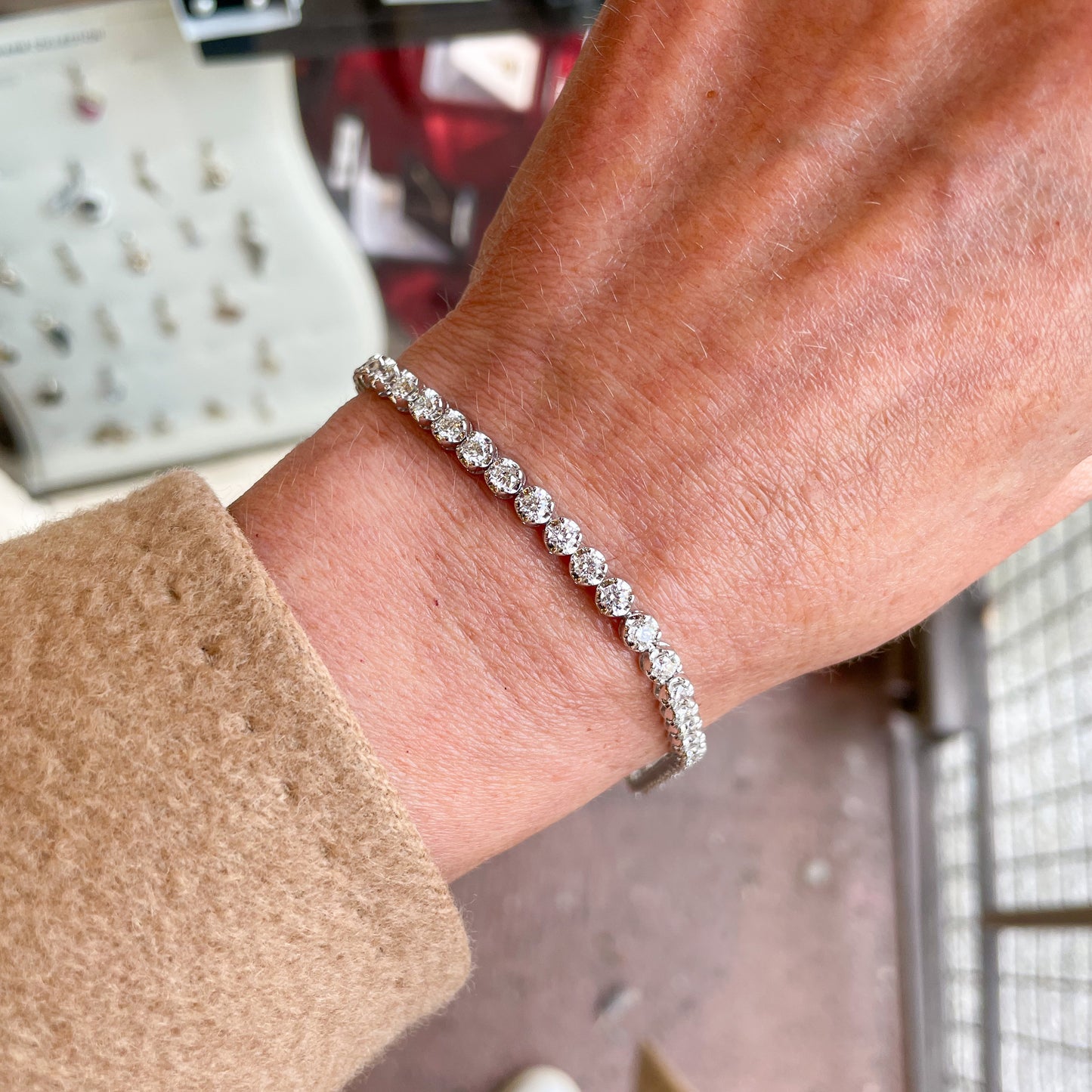 18ct White Gold Diamond Line Bracelet | 4.00ct - John Ross Jewellers