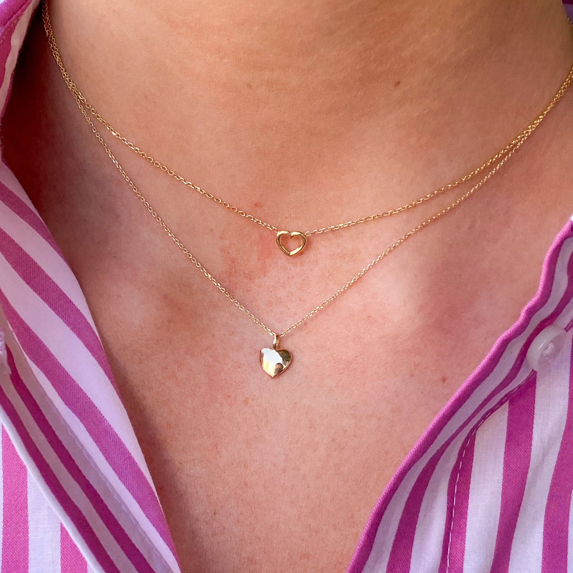 Sunshine Simple Open Heart Necklace - John Ross Jewellers