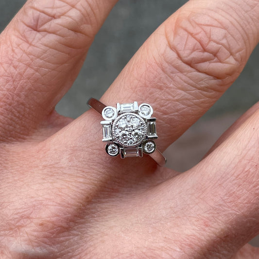 Platinum Alexandra Diamond Engagement Ring | 0.49ct - John Ross Jewellers