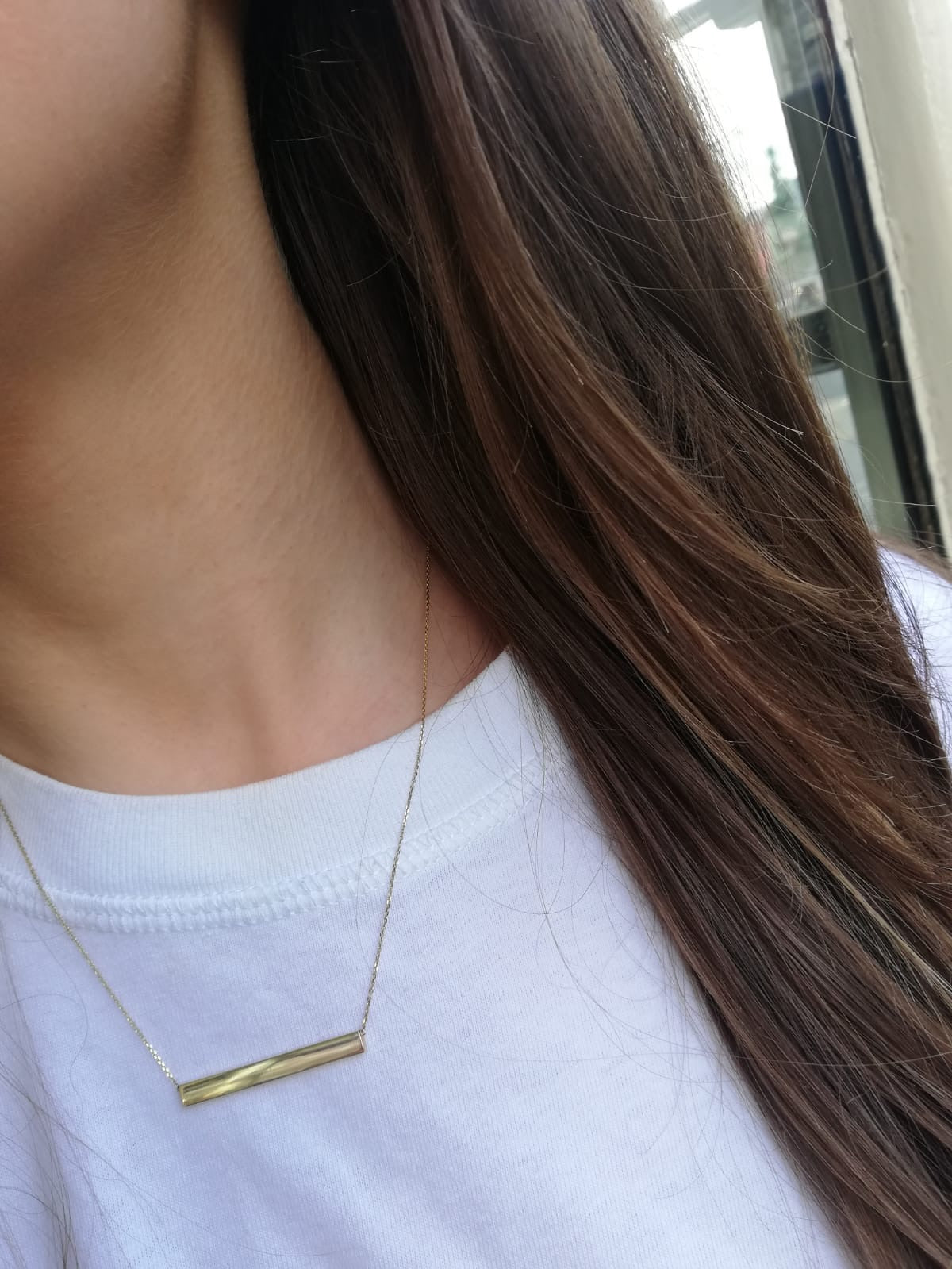 9ct Yellow Gold Bar Necklace - John Ross Jewellers