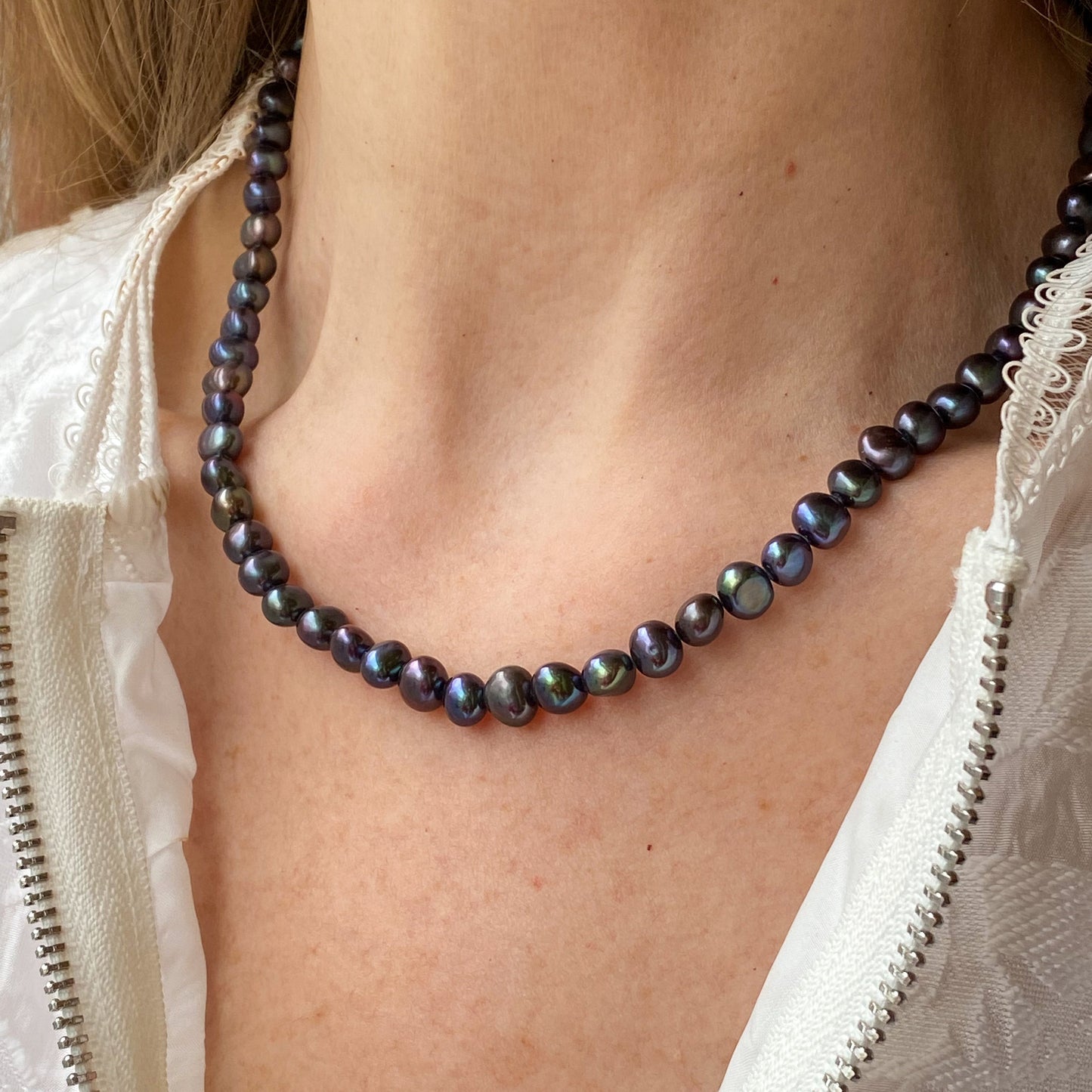 Anthracite Cultured Freshwater Pearl Necklace - John Ross Jewellers