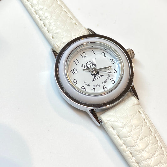 Holy Communion Watch with White Bezel - John Ross Jewellers