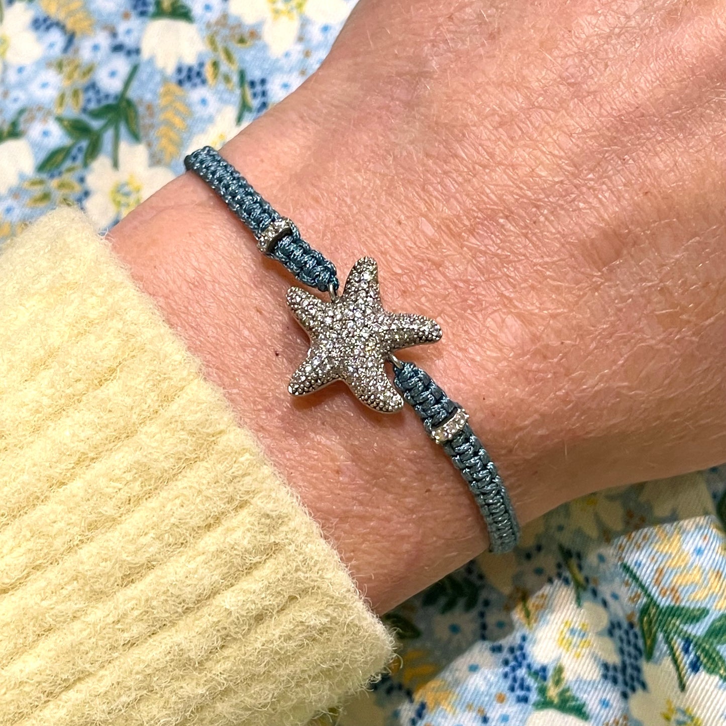Silver Starfish Drawstring Bracelet - John Ross Jewellers