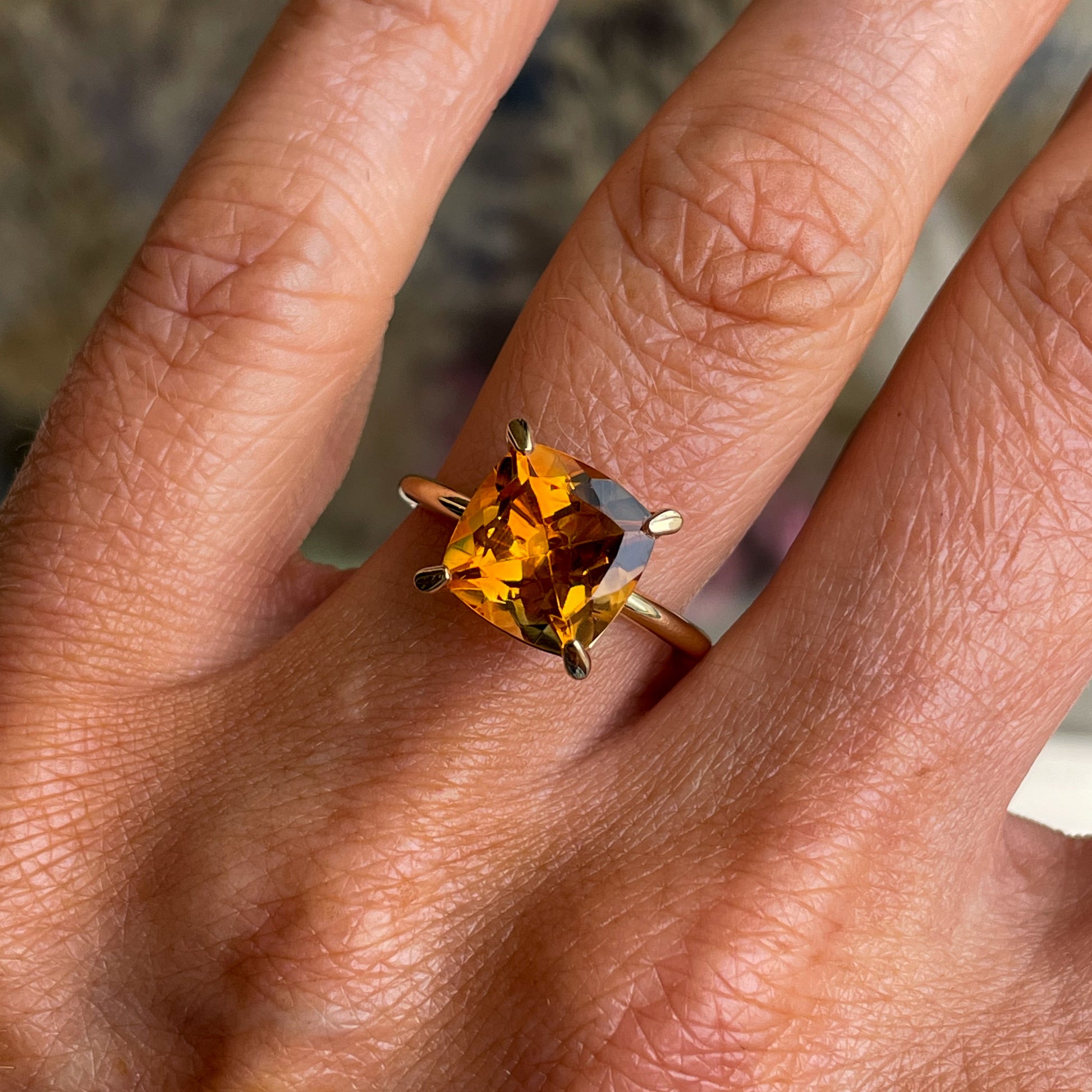 18ct Gold Citrine Ring | 3.98ct - John Ross Jewellers