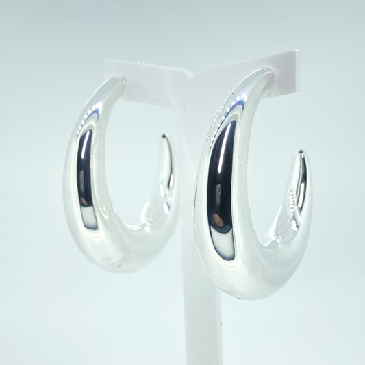 Silver Ultra Dramatic Hoop Earrings | 45mm - John Ross Jewellers