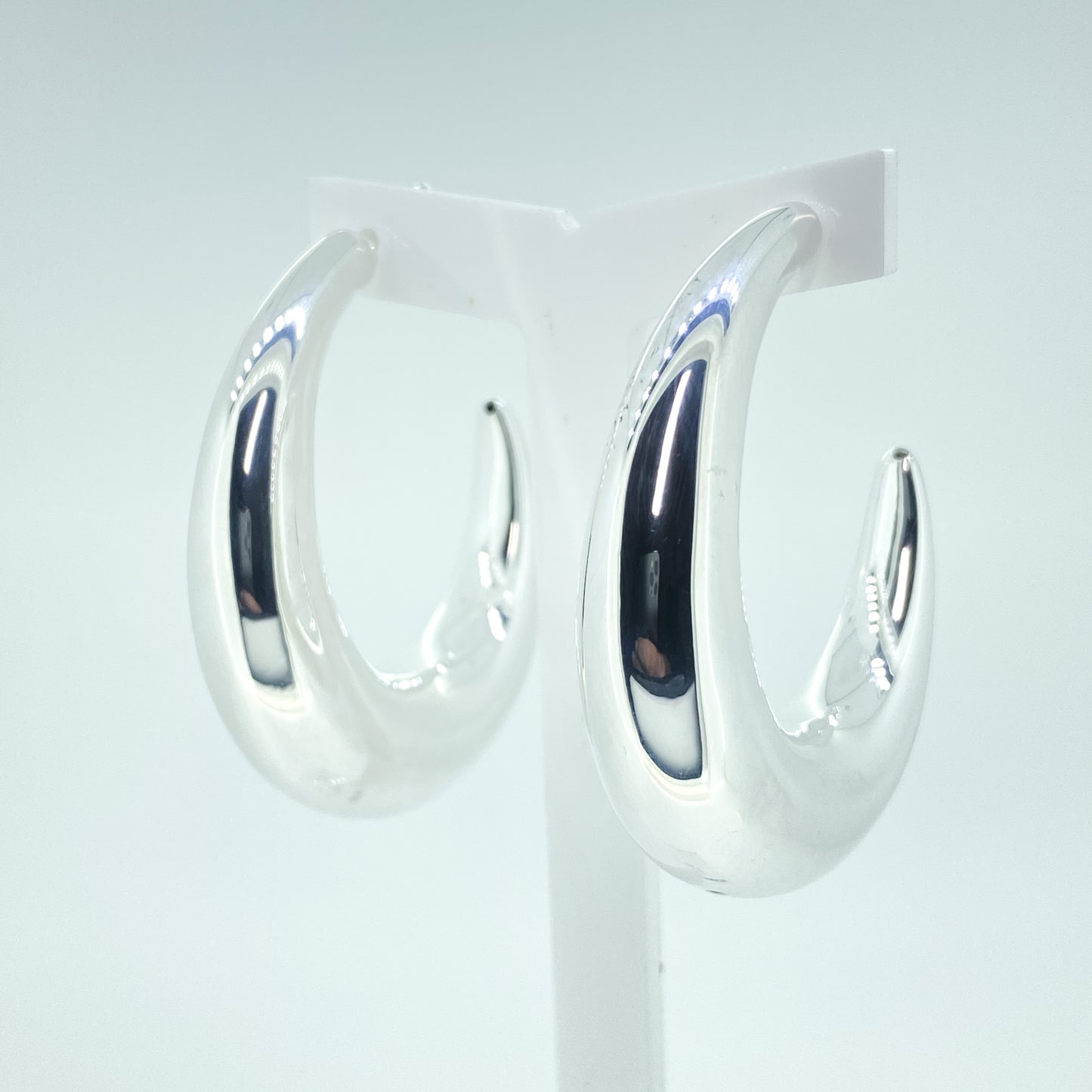Silver Ultra Dramatic Hoop Earrings | 45mm - John Ross Jewellers