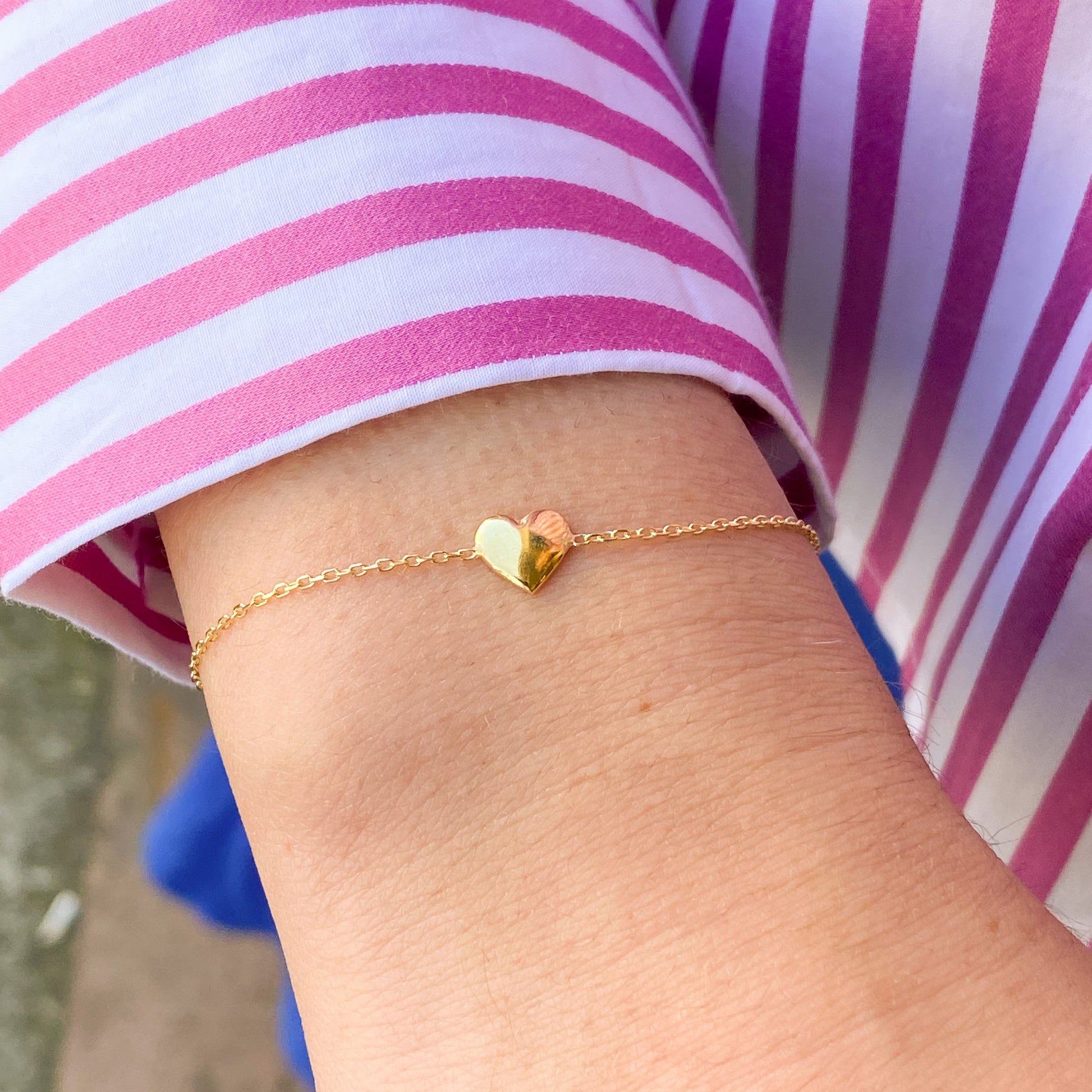 Sunshine Simple Solid Heart Bracelet - John Ross Jewellers