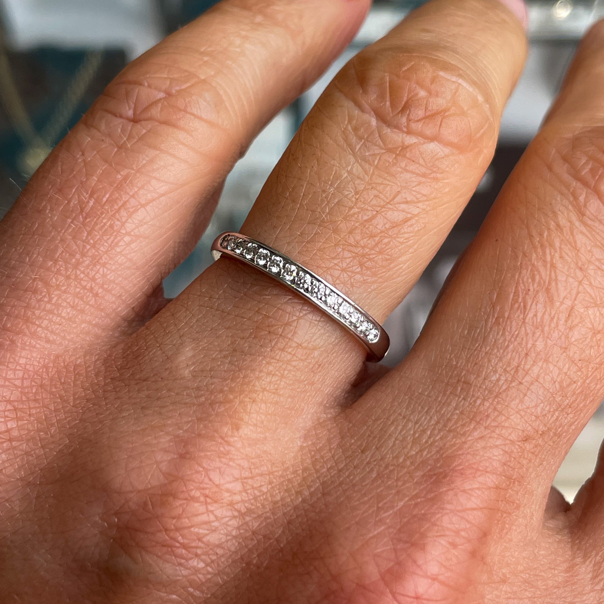 18ct White Gold Diamond Eternity/Wedding Ring - John Ross Jewellers