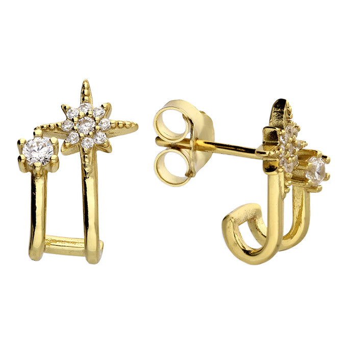 Sunshine Star & Stud Double Earrings - John Ross Jewellers