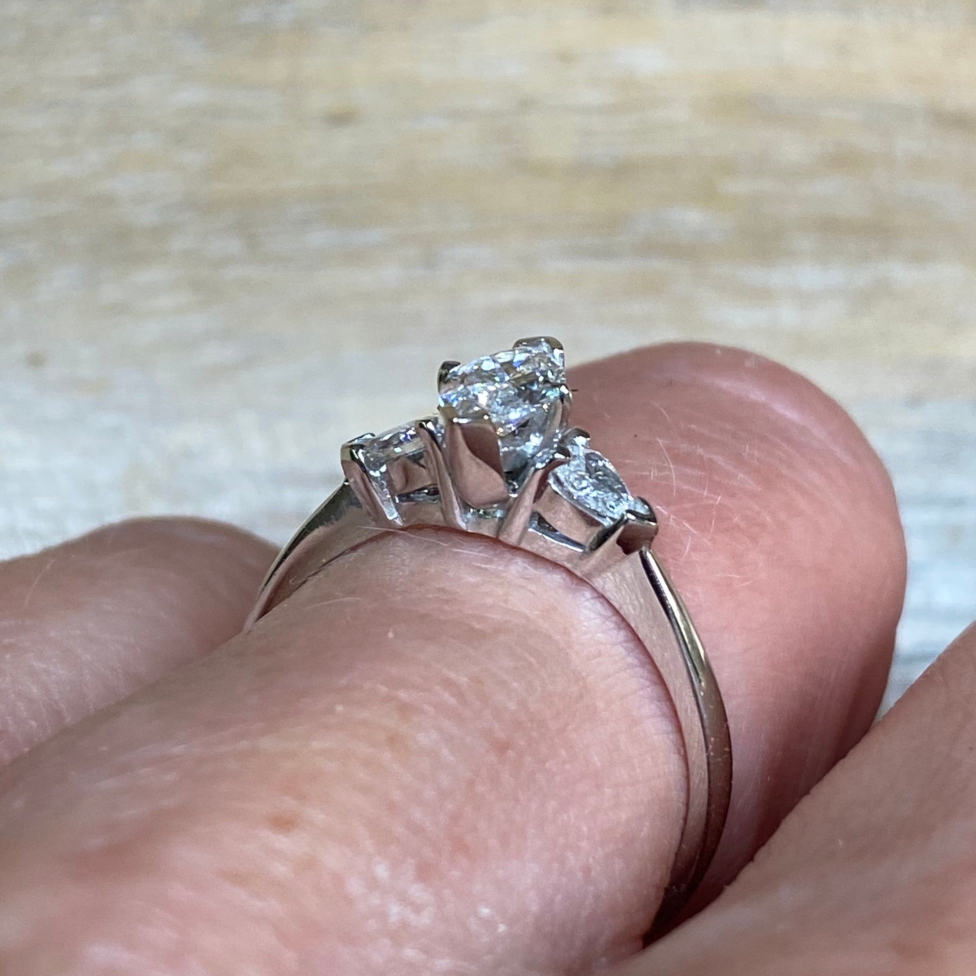 18ct White Gold Charlotte Marquis Diamond Engagement Ring 0.71ct - John Ross Jewellers