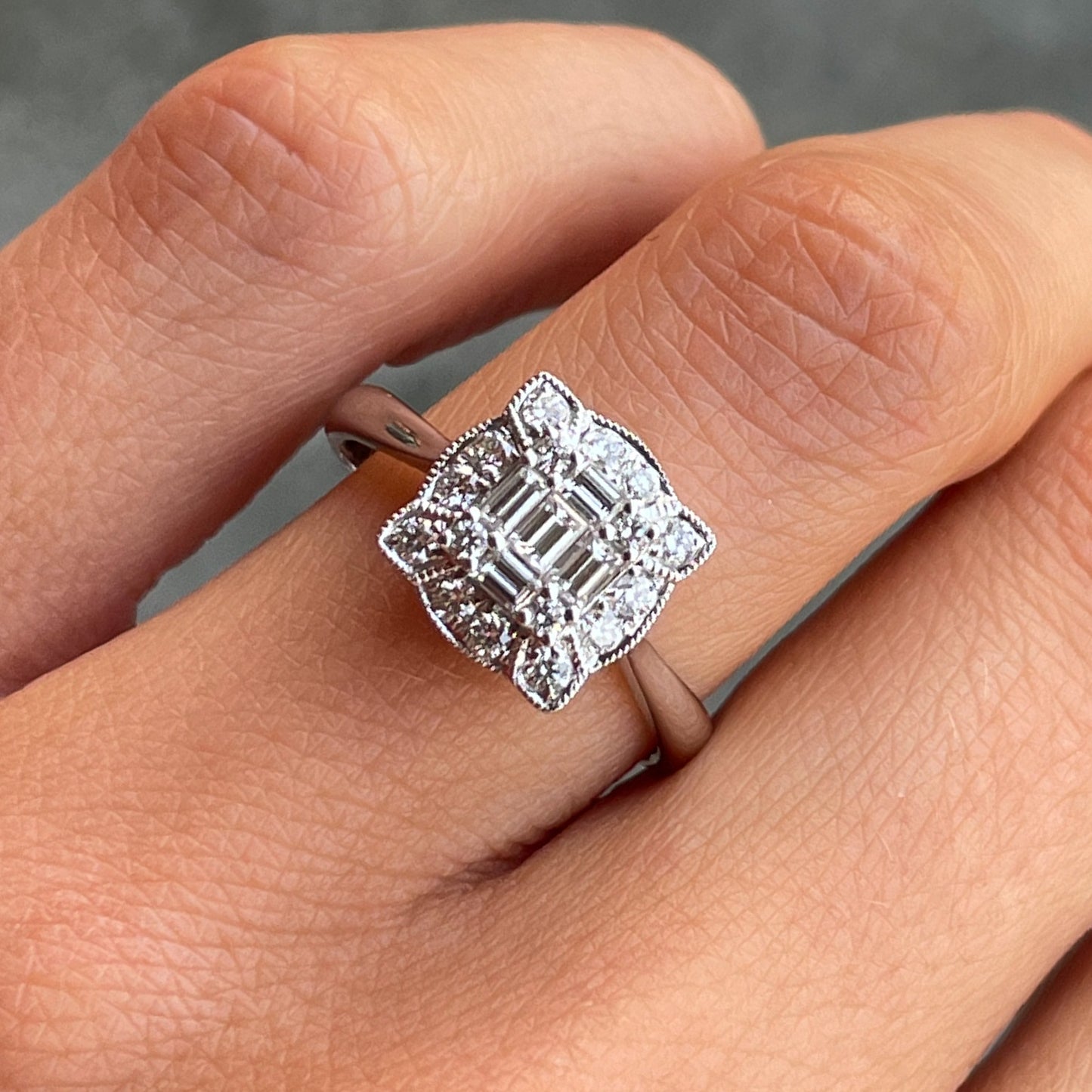 18ct White Gold Ciara Engagement Ring | 0.46ct - John Ross Jewellers
