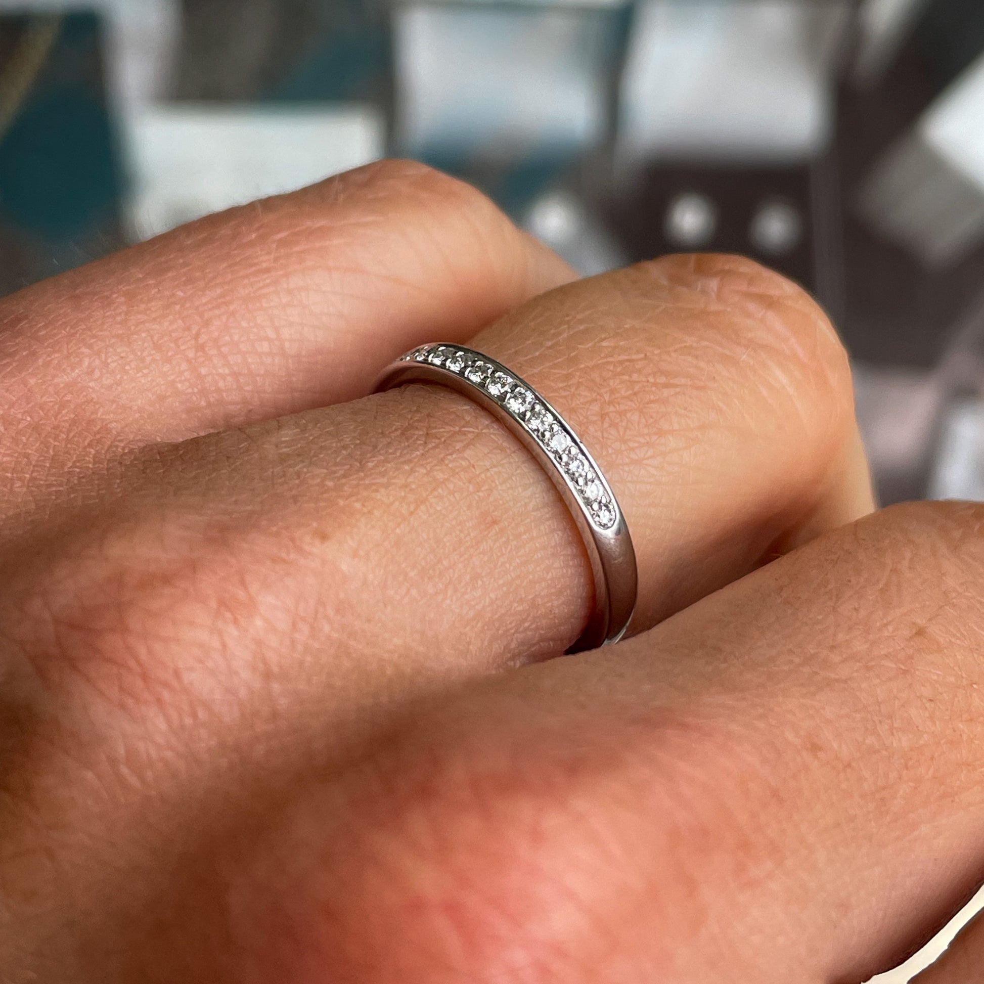 18ct White Gold Diamond Eternity/Wedding Ring - John Ross Jewellers
