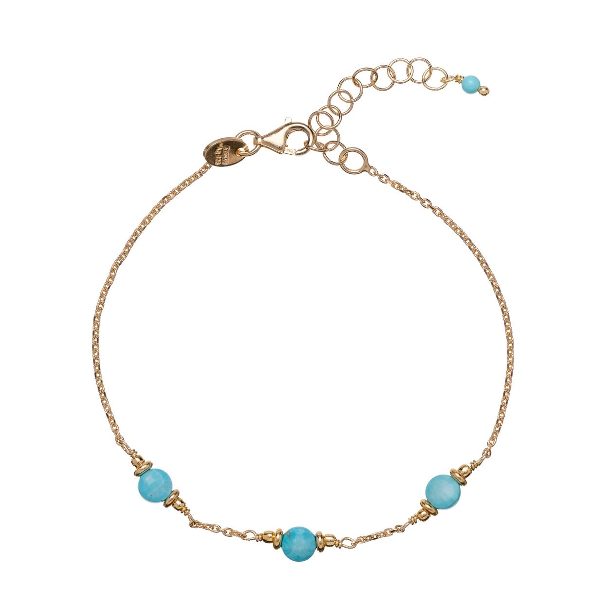 Sunshine Simple Turquoise Nugget Trio Bracelet - John Ross Jewellers