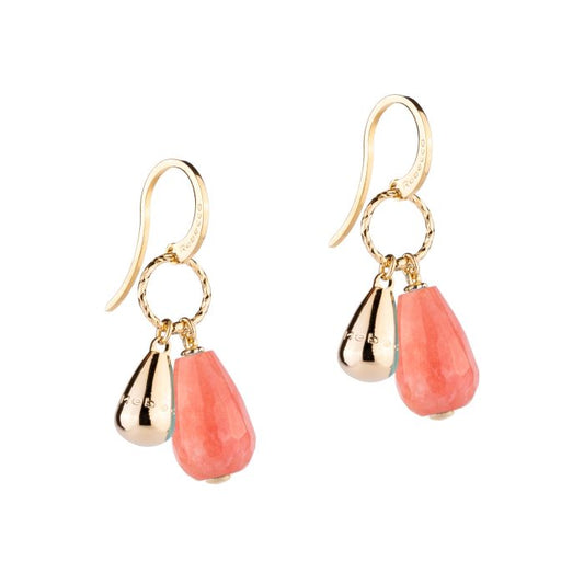 REBECCA Tulip Drop Earrings | Pink & Gold - John Ross Jewellers